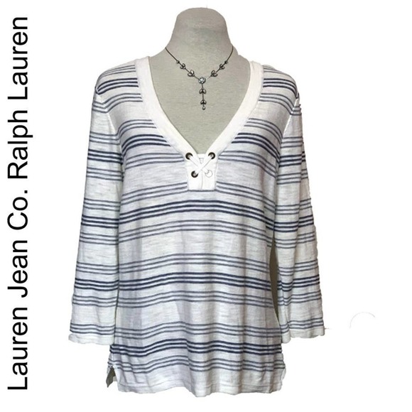 𝅺lauren Jeans Co. Ralph Lauren striped Sweater - Picture 1 of 5
